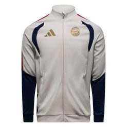 Kurtka dresowa Bayern Monachium 2026/27. Brązowe kurtki Adidas, l, bez wzorów, z dresówki, bez kaptura. Za 319.50 zł.