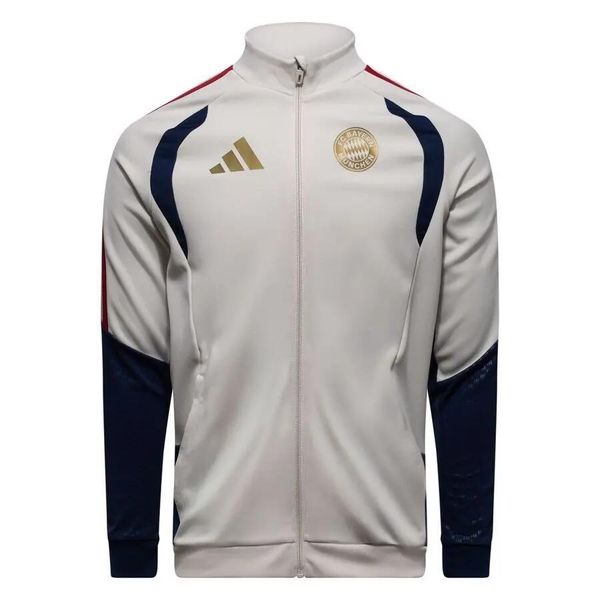 Kurtka dresowa Bayern Monachium 2026/27. Brązowe kurtki Adidas, l, bez wzorów, z dresówki, bez kaptura. Za 319.50 zł.