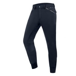 Spodnie jeździeckie mid grip ELT Marc. Niebieskie odzież kompresyjna ELT, m, bez wzorów, z elastanu, do jazdy konnej. Za 490.45 zł.