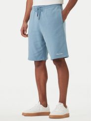 Guess Jeans Szorty sportowe M6GD49 KCPR1 Niebieski Regular Fit. Niebieskie krótkie spodenki sportowe Guess Jeans, m, z aplikacjami, z bawełny. Za 299.99 zł.