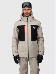 Brunotti Kurtka narciarska "Aratin" w kolorze beżowo-czarnym rozmiar: M. Brązowe kurtki narciarskie i snowboardowe Brunotti, m, bez wzorów, bez kaptura. Za 404.99 zł.