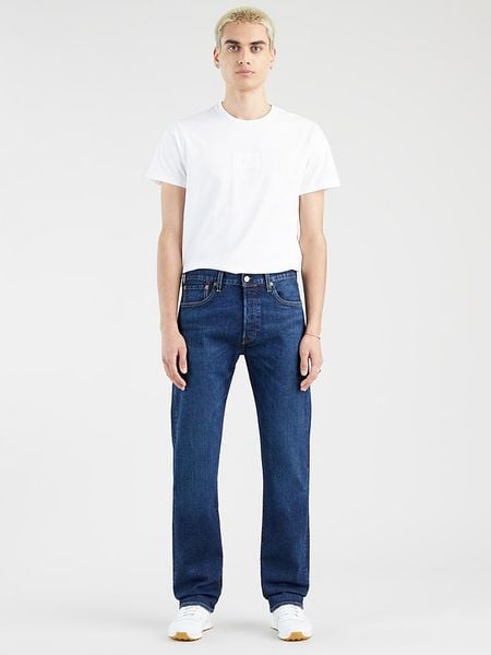 Levi's Dżinsy "501" - Regular waist - w kolorze granatowym rozmiar: W38/L32. Niebieskie jeansy Levi's®, l. Za 202.03 zł.