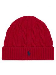 Polo Ralph Lauren Czapka 710B23668008 Czerwony. Czerwone czapki zimowe Polo Ralph Lauren, bez wzorów, z wełny. Za 519.99 zł.