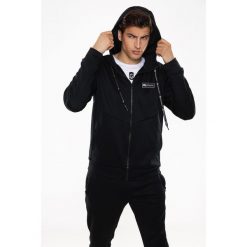 Bluza dresowa treningowa męska Rough Radical Energy Hoodie. Czarne bielizna termoaktywna ROUGH RADICAL, l, bez wzorów, z dresówki, z kapturem. Za 135.92 zł.