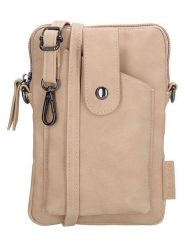 Beagles Skórzana torebka "Lourenza" w kolorze beżowym na telefon - 13 x 19 x 2 cm rozmiar: onesize. Brązowe torby na ramię Beagles, bez wzorów, z materiału, przez ramię, bez dodatków. Za 82.83 zł.