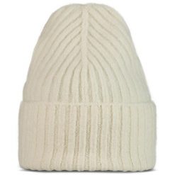 Czapka zimowa dla dorosłych z wełną merino BUFF Knitted Beanie Nilan. Białe czapki zimowe Buff, bez wzorów, z wełny. Za 199.90 zł.