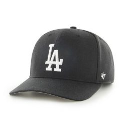 Czapka z daszkiem Los Angeles Dodgers MLB. Czarne czapki z daszkiem 47 Brand, bez wzorów. Za 184.00 zł.