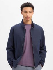 Bugatti kurtka typu blouson Mężczyźni niebieski, 52. Niebieskie kurtki Bugatti, m, bez wzorów, bez kaptura. Za 599.95 zł.
