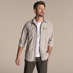 Koszula podróżnicza męska Craghoppers NosiLife Adventure LS Shirt III. Białe koszule Craghoppers, m, bez wzorów, bez kołnierzyka, bez ramiączek. Za 365.99 zł.