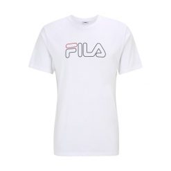 Koszulka Fila Sofades Logo. Białe t-shirty sportowe Fila, bez wzorów, bez ramiączek, na fitness i siłownię. Za 53.00 zł.