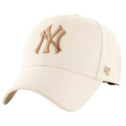 Czapka z daszkiem męska MLB New York Yankees Cap. Brązowe czapki z daszkiem 47 Brand, na lato, bez wzorów, z materiału. Za 109.99 zł.