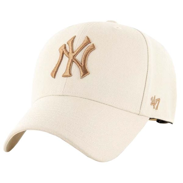 Czapka z daszkiem męska MLB New York Yankees Cap. Brązowe czapki z daszkiem 47 Brand, bez wzorów, z materiału. Za 109.99 zł.