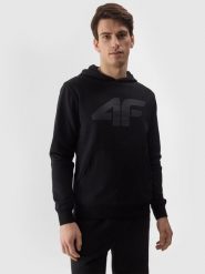 4F Bluza dresowa nierozpinana z kapturem męska - czarna XL. Czarne bluzy z kapturem 4F, m, bez wzorów, z bawełny, z kapturem. W wyprzedaży za 89.99 zł.