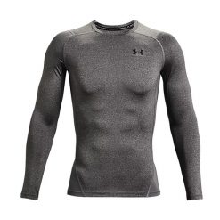 Koszulka fitness męska Under Armour HG Armour Comp z długim rękawem. Szare bielizna termoaktywna Under Armour, m, bez wzorów, bez ramiączek, do biegania. Za 179.99 zł.