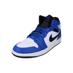 Buty Sportowe Męskie Nike Air Jordan 1 Mid. Niebieskie buty sportowe casual Nike, bez wzorów, z gumy, bez zapięcia, nike air jordan. Za 549.99 zł.
