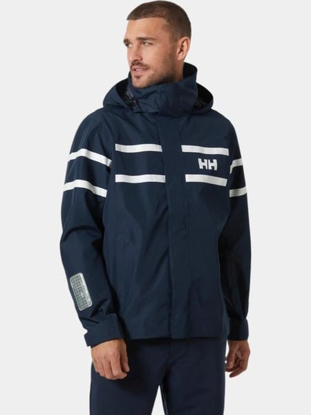 Kurtka Żeglarska Męska Helly Hansen Salt Inshore. Niebieskie kurtki Helly Hansen, l, bez wzorów, z materiału, bez kaptura. Za 999.00 zł.