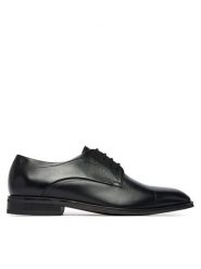 BOSS Półbuty Derrek 50565633 Czarny. Czarne eleganckie półbuty Boss, bez wzorów, ze skóry, bez obcasa, bez zapięcia. Za 1,489.00 zł.