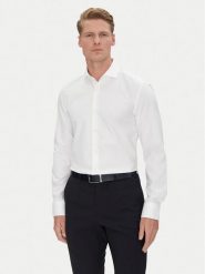 BOSS Koszula H-Hank 50538962 Biały Slim Fit. Białe koszule Boss, m, bez wzorów, z bawełny, bez kołnierzyka, bez ramiączek. Za 329.99 zł.