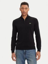 Lacoste Sweter AH1980 Czarny Classic Fit. Czarne swetry rozpinane LACOSTE, m, bez wzorów, z bawełny, bez kołnierzyka, bez ramiączek. Za 549.99 zł.