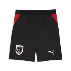 Męskie szorty reprezentacji Austrii 2026 PUMA. Czarne krótkie spodenki sportowe Puma, m, bez wzorów, z materiału. Za 199.00 zł.