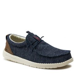 Półbuty CMP. Niebieskie eleganckie półbuty CMP, bez wzorów, bez obcasa, bez zapięcia. Za 259.99 zł.