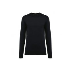 Sweter z okrągłym dekoltem z Suprimy Kariban Premium. Czarne swetry nierozpinane KARIBAN, m, bez wzorów, z bawełny, bez kołnierzyka, bez ramiączek. Za 223.50 zł.