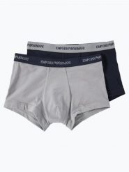 Emporio Armani Obcisłe bokserki Mężczyźni Bawełna szary|niebieski, S. Niebieskie bokserki Emporio Armani, m, bez wzorów, z bawełny. Za 179.95 zł.