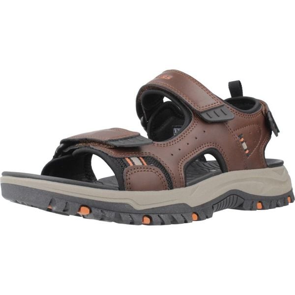 Sandały SKECHERS PREWITT Brązowy. Brązowe sandały Skechers, z materiału, bez zapięcia. Za 203.99 zł.