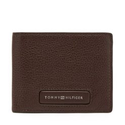 Duży Portfel Męski Tommy Hilfiger. Brązowe portfele Tommy Hilfiger, bez wzorów. Za 139.99 zł.