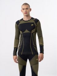 4F Bielizna termoaktywna górna 4FAW23USEAM105 Czarny Slim Fit. Czarna bielizna termoaktywna 4F, m, bez wzorów, z syntetyku, bez ramiączek, narciarskie. Za 159.99 zł.