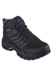 Buty trekkingowe męskie, Skechers Arch Fit Dawson-Raveno. Czarne trekkingi Skechers, bez wzorów, z materiału, bez zapięcia. Za 449.99 zł.