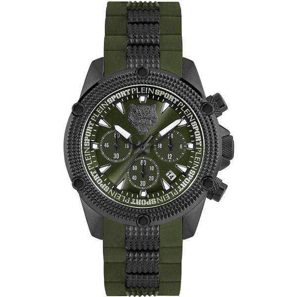 Zegarek męski Plein Sport PSDBA0223, Quartz, 44mm, 5ATM. Czarne zegarki Plein Sport, ze stali. Za 714.75 zł.