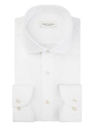 PROFUOMO Koszula - Slim fit - w kolorze białym rozmiar: 42. Białe koszule PROFUOMO, bez wzorów, z bawełny, bez kołnierzyka, bez ramiączek. Za 300.45 zł.