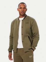 EA7 Emporio Armani Bluza 7M002146 AF10377 U7014 Khaki Regular Fit. Brązowe bluzy EA7 Emporio Armani, m, bez wzorów, z bawełny, bez kaptura. Za 549.99 zł.