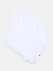 Długie skarpetki OEKO-TEX 7 pack - biały. Białe skarpety Sinsay, bez wzorów. Za 22.99 zł.