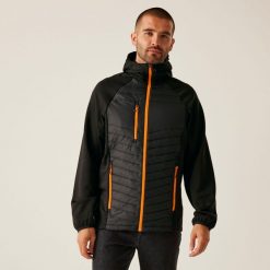 Kurtka robocza hybrydowa męska Nagate. Brązowe kurtki Regatta, m, bez wzorów, z puchu, bez kaptura. W wyprzedaży za 419.99 zł.