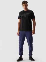 4F Spodnie dresowe joggery męskie - granatowe 3XL. Niebieskie joggery i bojówki 4F, na co dzień, l, bez wzorów, z bawełny, sportowe. W wyprzedaży za 99.99 zł.