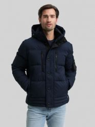 Męska Kurtka Tom Tailor Puffer Jacket With Hood Sky Captain Blue 1046971 10668. Niebieskie kurtki Tom Tailor, na zimę, m, bez wzorów, bez kaptura. Za 329.99 zł.