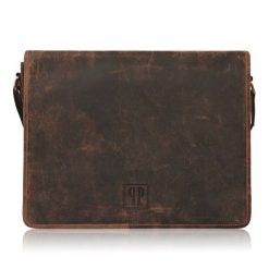 Torba skórzana na laptopa brązowa Paolo Peruzzi T-06-BR. Brązowe torby na laptopa Paolo Peruzzi, z tłoczeniem. Za 399.99 zł.
