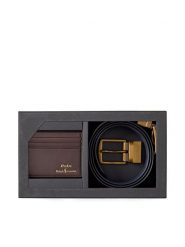 Polo Ralph Lauren Zestaw etui na karty i pasek 405880721002 Brązowy. Brązowe paski Polo Ralph Lauren, bez wzorów, ze skóry. Za 639.99 zł.