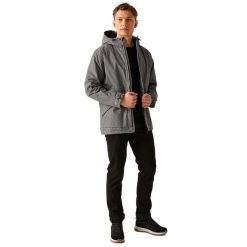 Kurtka Wodoodporna Męska Sterlings IV. Szare kurtki Regatta, l, z aplikacjami, z materiału, z kapturem. Za 110.99 zł.