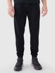 4F Spodnie dresowe w kolorze czarnym rozmiar: XL. Czarne spodnie treningowe długie 4F, xl, bez wzorów, z dresówki. Za 79.99 zł.