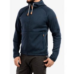 Bluza z kapturem męska Fjallraven Ovik Fleece Hoodie. Niebieskie bluzy Fjällräven, l, bez wzorów, z kapturem. Za 722.99 zł.