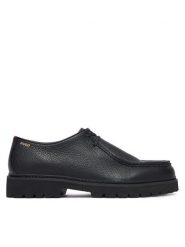 HUGO Półbuty Draven 50568838 Czarny. Czarne eleganckie półbuty Hugo, bez wzorów, ze skóry, bez obcasa, bez zapięcia. Za 764.99 zł.