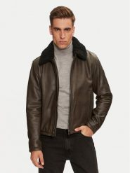 JOOP! Kurtka skórzana 17 Mesh 80000658 Zielony Regular Fit. Zielone kurtki JOOP!, m, bez wzorów, z meshu, bez kaptura. Za 1,919.00 zł.