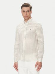 Tommy Hilfiger Koszula Essential MW0MW38581 Beżowy Regular Fit. Brązowe koszule Tommy Hilfiger, m, bez wzorów, ze lnu, bez kołnierzyka, bez ramiączek. Za 379.99 zł.