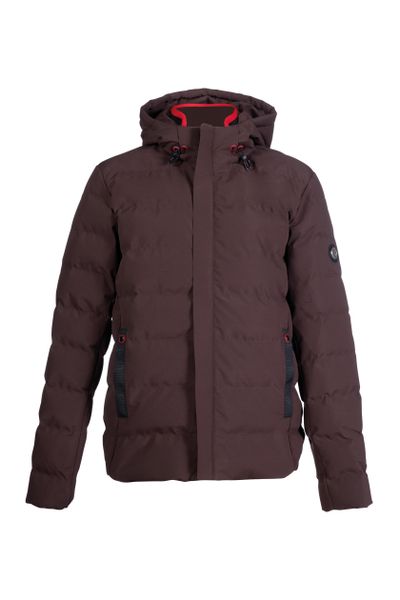 Kurtka z kapturem HKM Hamburg. Brązowe kurtki HKM, xl, bez wzorów, z puchu, z kapturem. Za 384.00 zł.