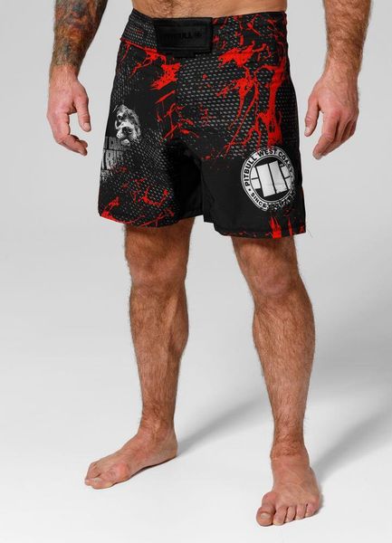 Spodenki męskie Pitbull treningowe Performance Pro plus Blood Dog II. Czarne krótkie spodenki sportowe PITBULL, m, bez wzorów, z nylonu. Za 209.00 zł.