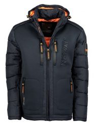 Geographical Norway Kurtka zimowa "Beachwood" w kolorze granatowym rozmiar: S. Niebieskie kurtki Geographical Norway, na zimę, s, bez wzorów, bez kaptura. Za 284.15 zł.