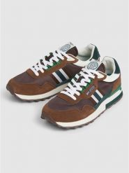 Pepe Jeans FOOTWEAR Sneakersy "Kingston College" w kolorze brązowym rozmiar: 46. Brązowe buty sportowe casual Pepe Jeans FOOTWEAR, bez wzorów, z jeansu, bez zapięcia. Za 217.99 zł.